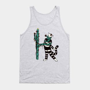 Christmas Cactus Hugs Cute Kitty Tank Top